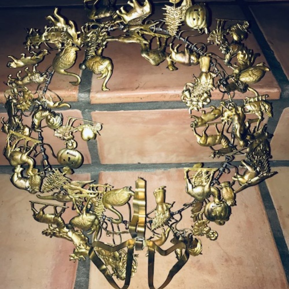 Solid Brass Decorative Wreath